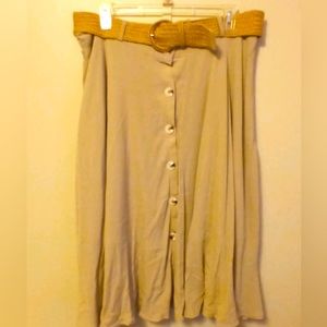 Cotton beige skirt